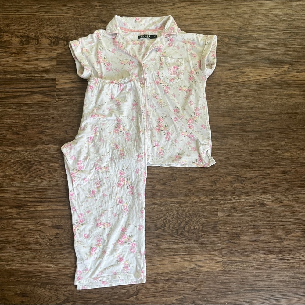 Lauren RL Monogrammed Pajama Set Size Small